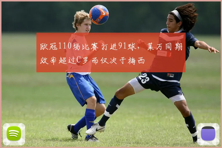 欧冠110场比赛打进91球，莱万同期效率超过C罗而仅次于梅西
