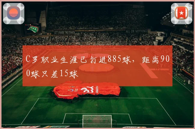C罗职业生涯已打进885球，距离900球只差15球