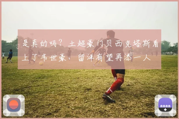 是真的吗？土超豪门贝西克塔斯看上了韦世豪，留洋有望再添一人